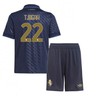 Juventus Timothy Weah #22 Alternativní dres komplet pro Děti 2024-25 Krátkým Rukávem (+ Krátké kalhoty)